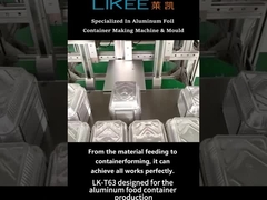 Op maat gemaakte ontwerp en duurzame aluminiumfoliecontainer productielijn LK-T63