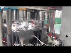 American Deep Loaf Pan Aluminium Foil Pressing Machine Operatielinea Video