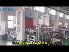 T130 machine in actie: 1-out-3 productie voor ons half/diepe pannen