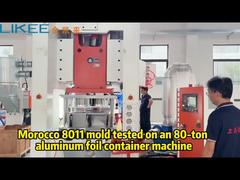 Marokko 8011 containervorm op onze productlijn van 80 ton aluminiumfoliecontainers