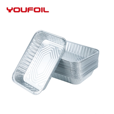 kopen Gerecycleerde OEM Rechthoekige Beschikbare Halve de Groottepan van de Aluminiumfoliecontainer online manufacture