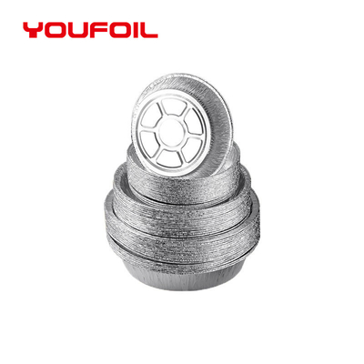 kopen Van de de Foliecontainer van het microgolf de Veilige Ronde Aluminium Beschikbare Aluminiumfolie Tray For Picnic online manufacture
