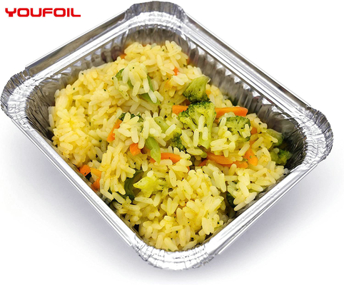 kopen Recyclebare rechthoekige aluminiumfolie wegwerpvoedselcontainers Airline Catering online manufacture
