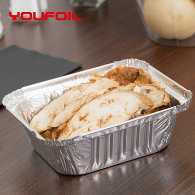 kopen Beschikbare van de het Aluminiumfolie van de Voedselrang het Voedselcontainers die Tray With Lid bakken online manufacture
