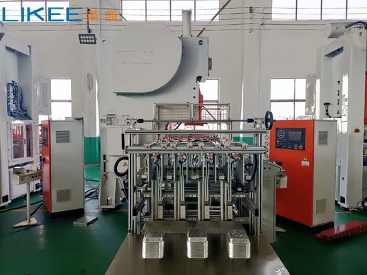kopen Aanpasbare Embossing Aluminium Foil Container Making Machine Mitsubishi PLC Control online manufacture