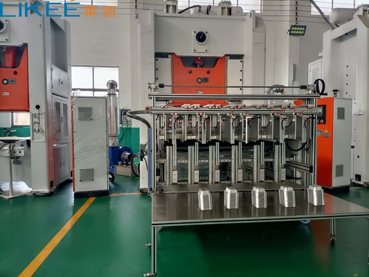 kopen 12000 stuks/uur Aluminiumfolie voedselcontainer maken machine met Siemens motor 380V 50HZ online manufacture