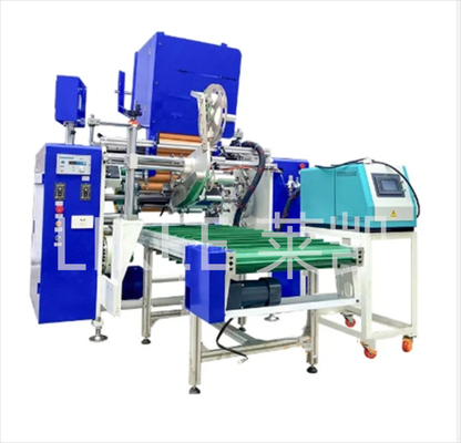 kopen Automatische 6 schachten Siemens PLC huis folie terugwinding machine met 305m terugwinding lengte online manufacture
