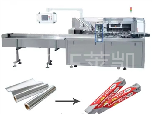 kopen 1500 kg automatische kartonmachine voor kleine folie rollen 30-60 dozen/min online manufacture