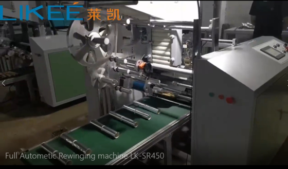 kopen LKWD-450 Automatische machine voor het herwikkelen van aluminiumfolie met pneumatische SMC online manufacture
