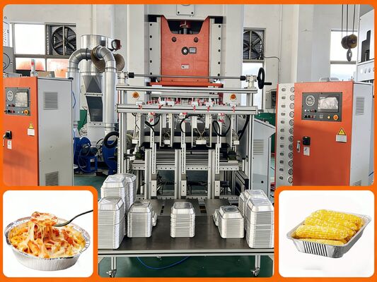 kwaliteit  LK-T80 Aluminum Foil Making Machine Container Hydraulic Quick Mold Change in 15 Mins Fabriek