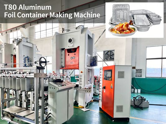 kopen LK-T80 Aluminiumfoliecontainermachine met een drukcapaciteit van 80 ton, een levensduur van 10 jaar en Mitsubishi PLC-besturing online vervaardiging