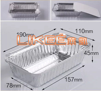 kopen Gerecycleerd OEM van de het Voedselcontainer van de Aluminiumfolie Rechthoekig het Aluminiumdienblad online manufacture