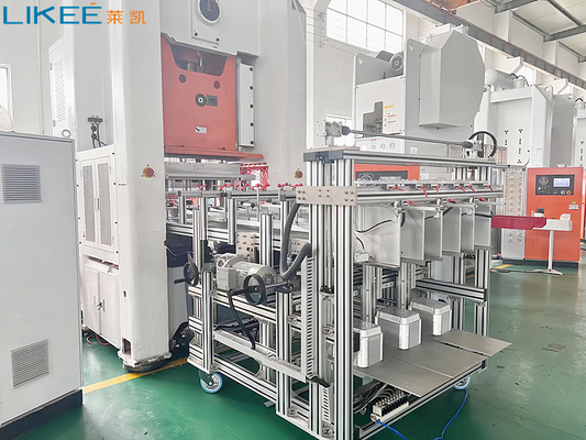 800KN Vier Kolommen Sterke Aluminium Folie Food Cup Maker Machine Aluminium Folie Plate Maker Machine Met Schroot Baler