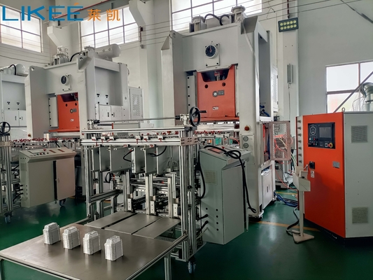 Mistubishi PLC 80 ton automatische aluminiumfoliecontainermachine voor fastfoodverpakkingen