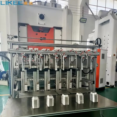 Volledig automatische aluminiumfoliecontainermachine voor voedselverpakking met hoge snelheid LK-T80