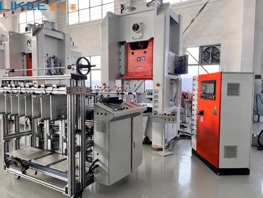 Aluminium Foil Container Making Machine 80 Ton H Frame Press 4-6 Cavities Mold High Stability Production Line
